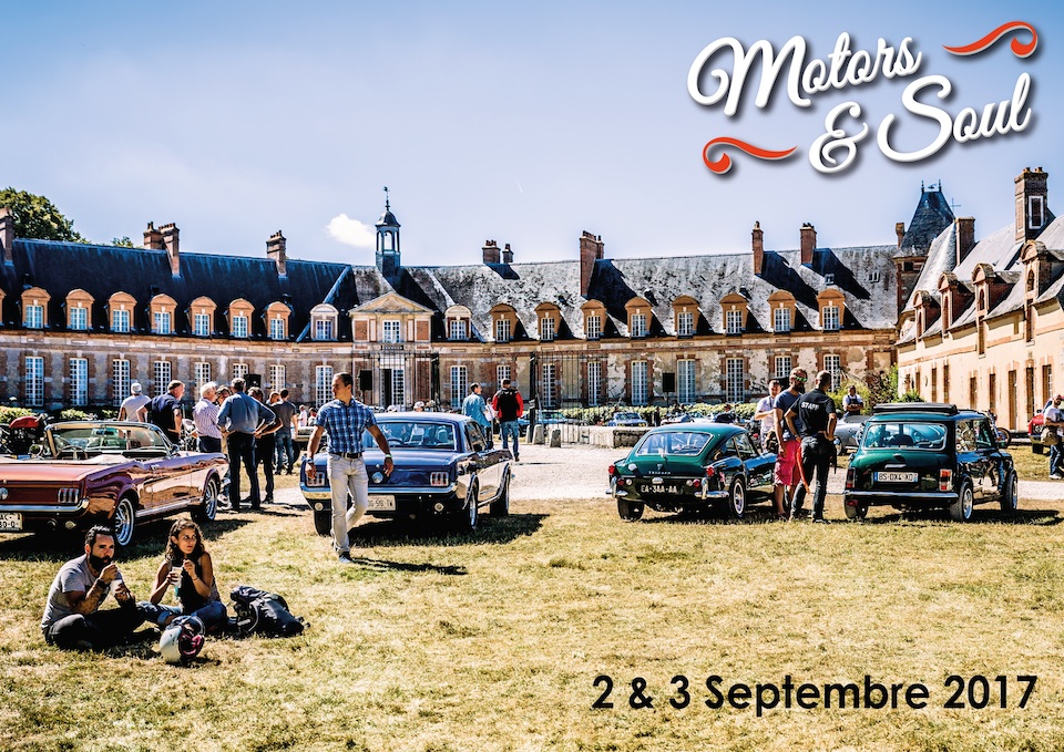 Pour la 4ème année consécutive Virage8  organise le festival Motors & Soul les 2 et 3 septembre 2017 au château de Neuville à Gambais (78)...